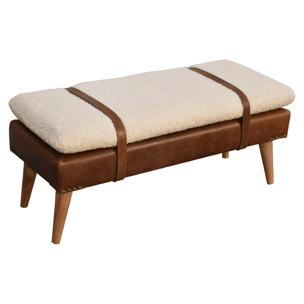 Banc bouclé buffle cuir