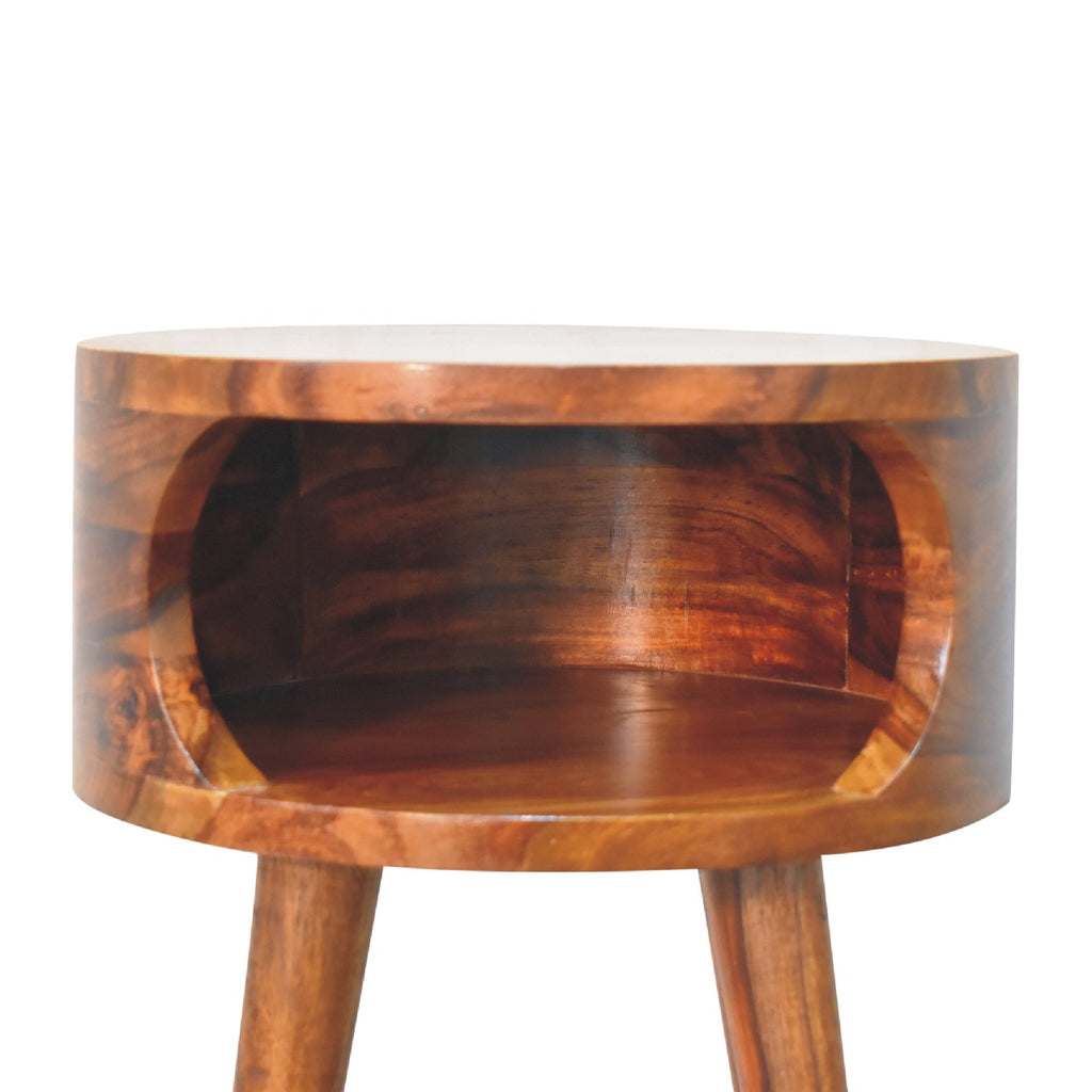 Table de chevet Alina ouvert miel