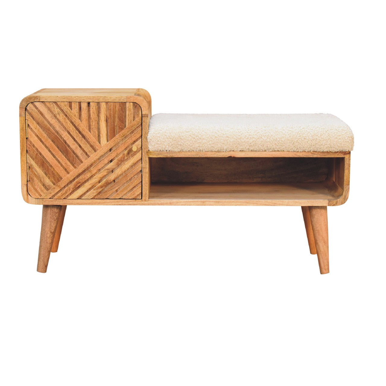 Table d'appoint bouclé sculpté