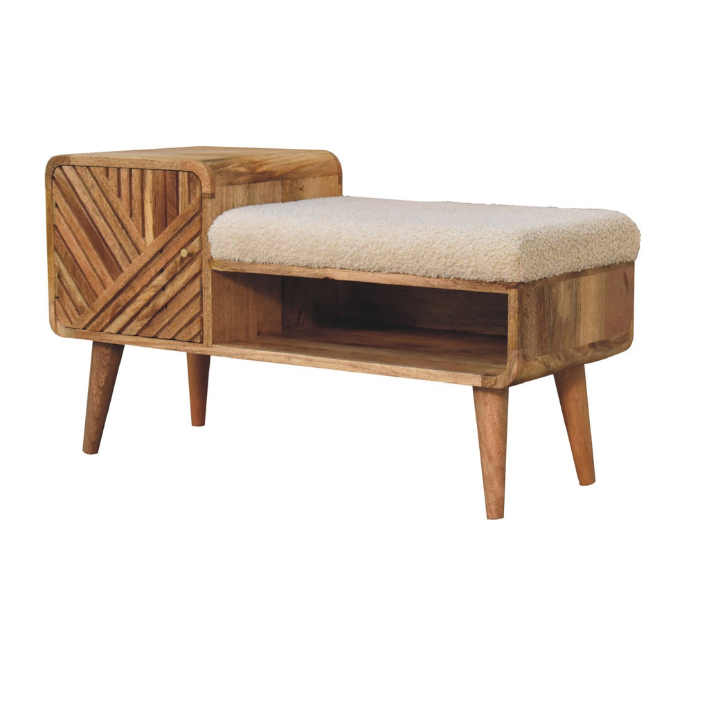 Table d'appoint bouclé sculpté