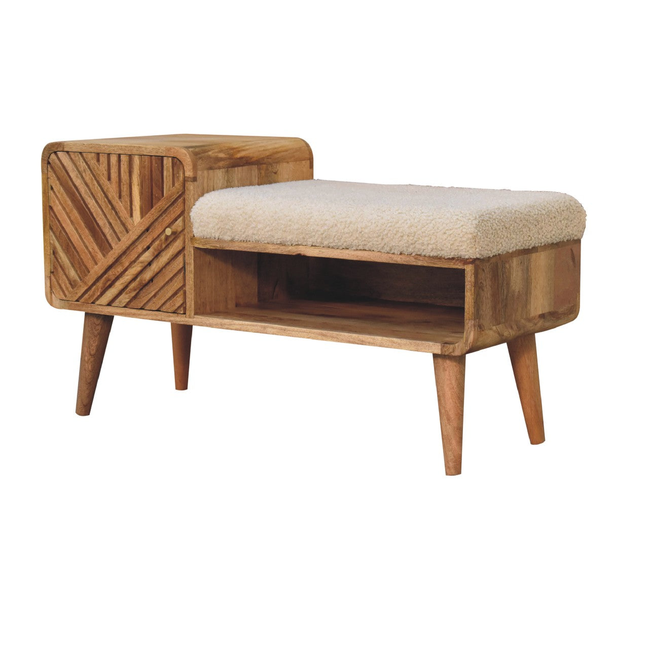 Table d'appoint bouclé sculpté