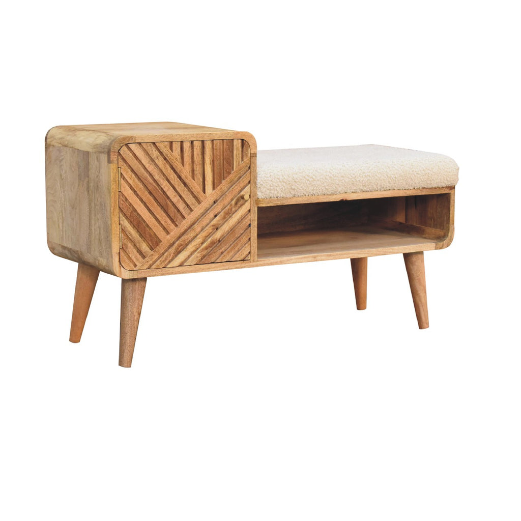 Table d'appoint bouclé sculpté