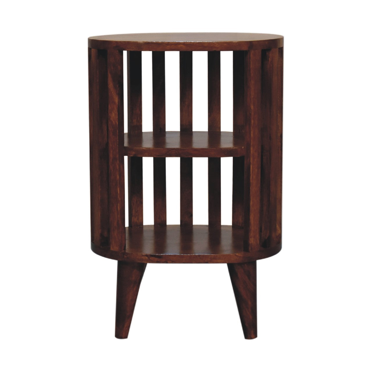 Table de chevet Ariella double Shelf châtaigne
