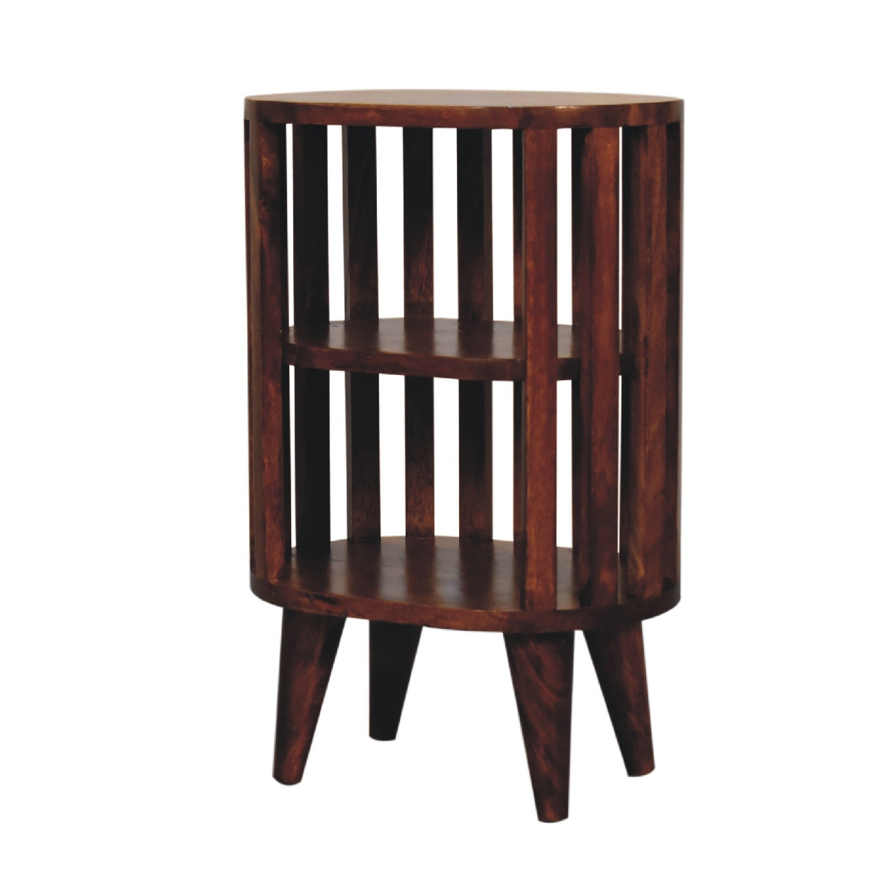 Table de chevet Ariella double Shelf châtaigne