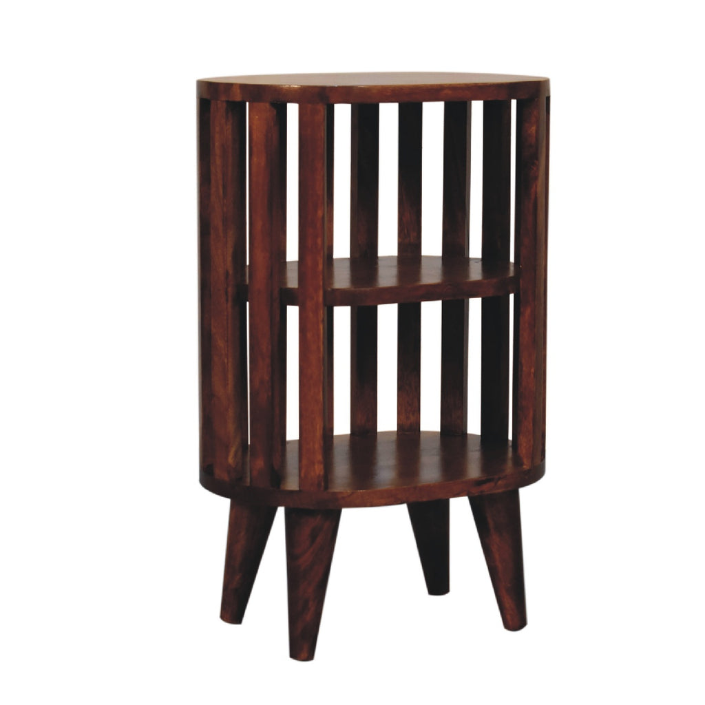 Table de chevet Ariella double Shelf châtaigne
