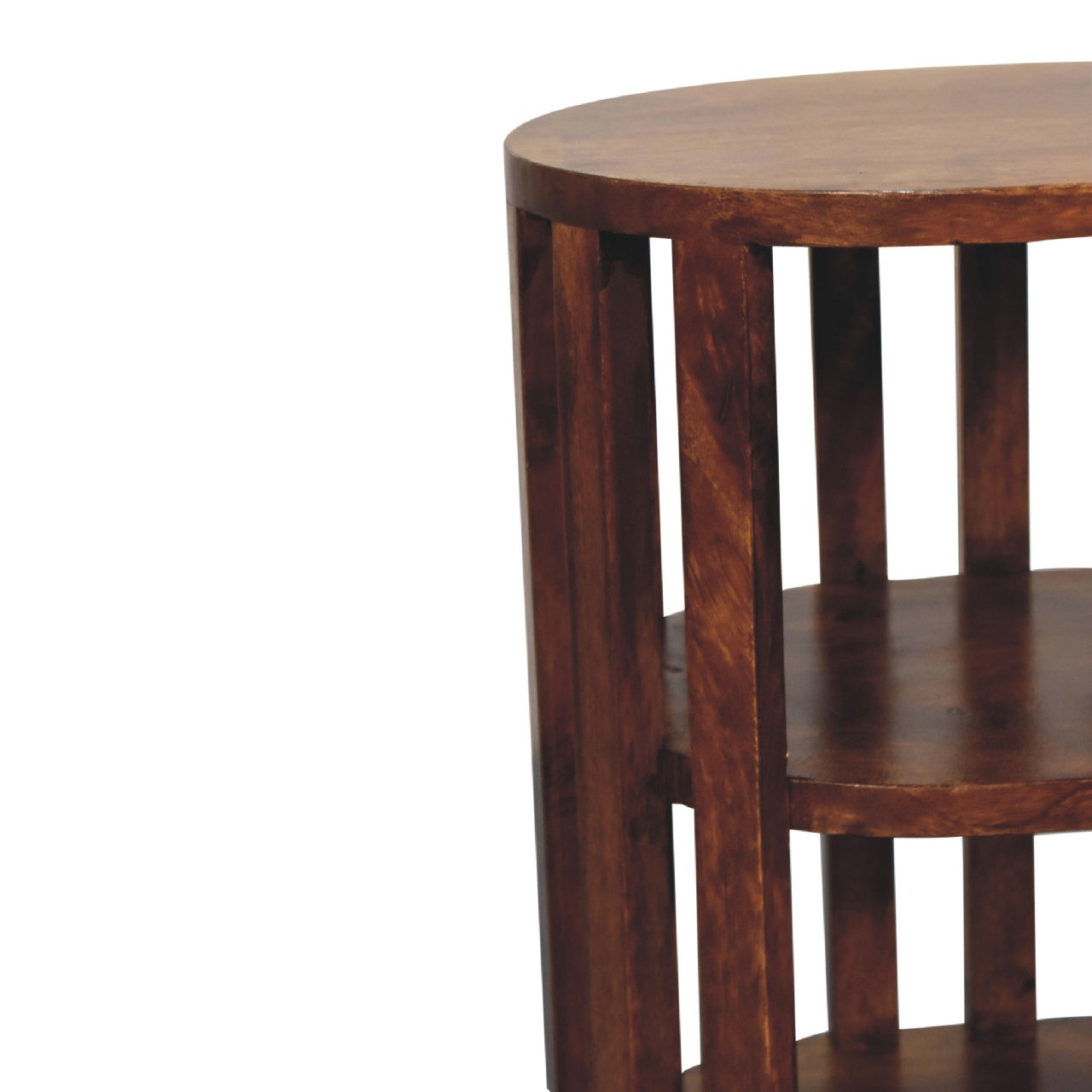 Table de chevet Ariella double Shelf châtaigne