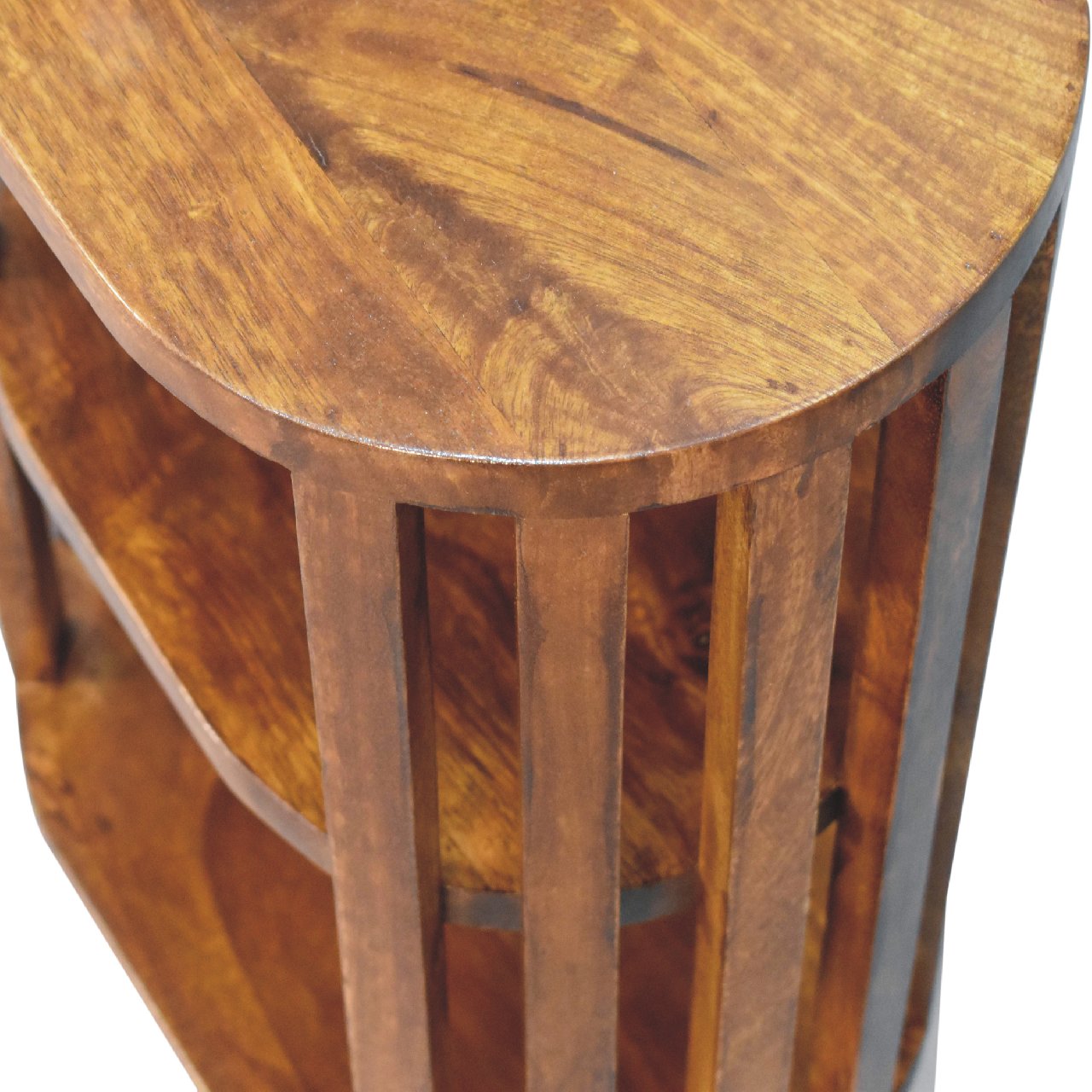 Table de chevet Ariella double Shelf châtaigne