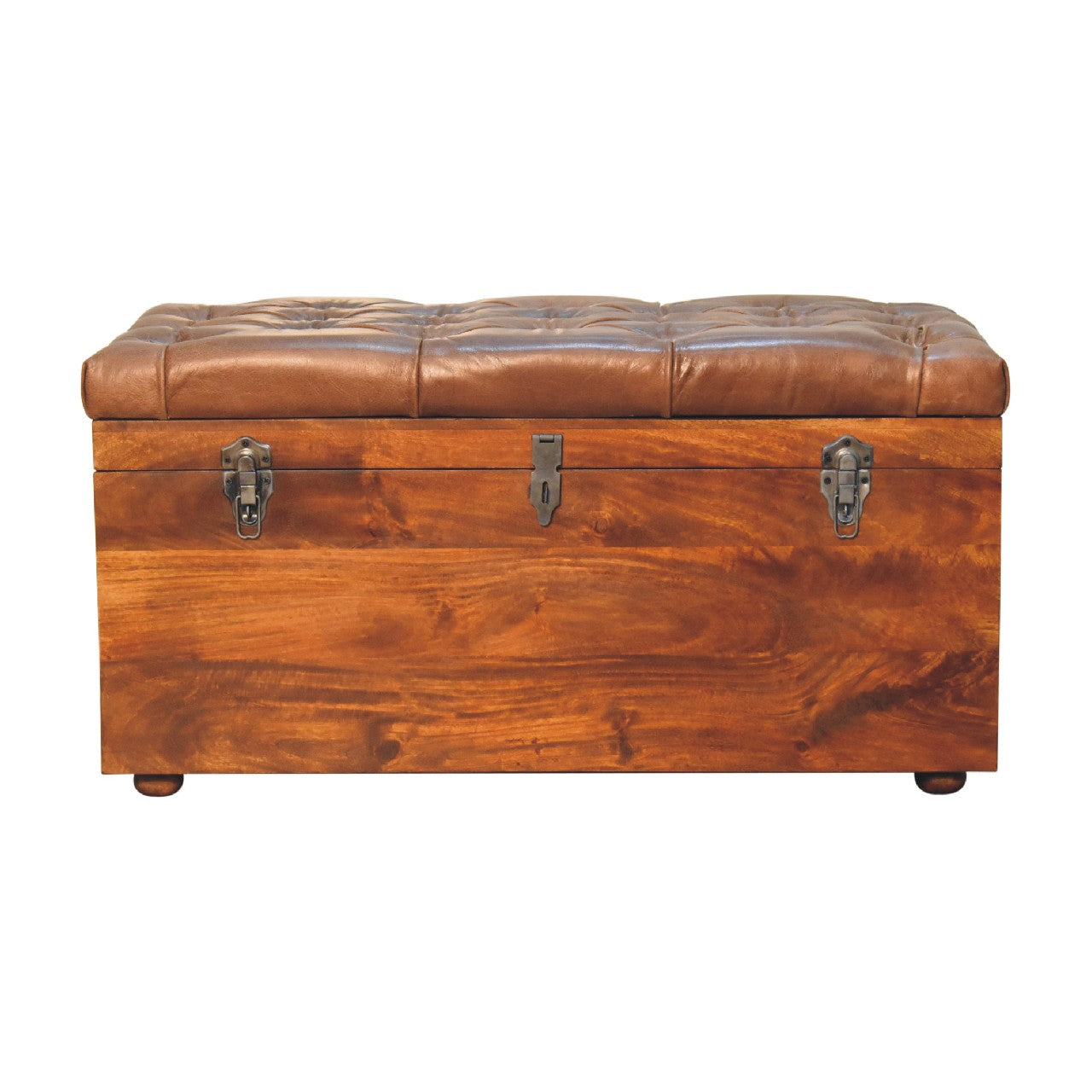 Coffre de rangement buffle châtaigne