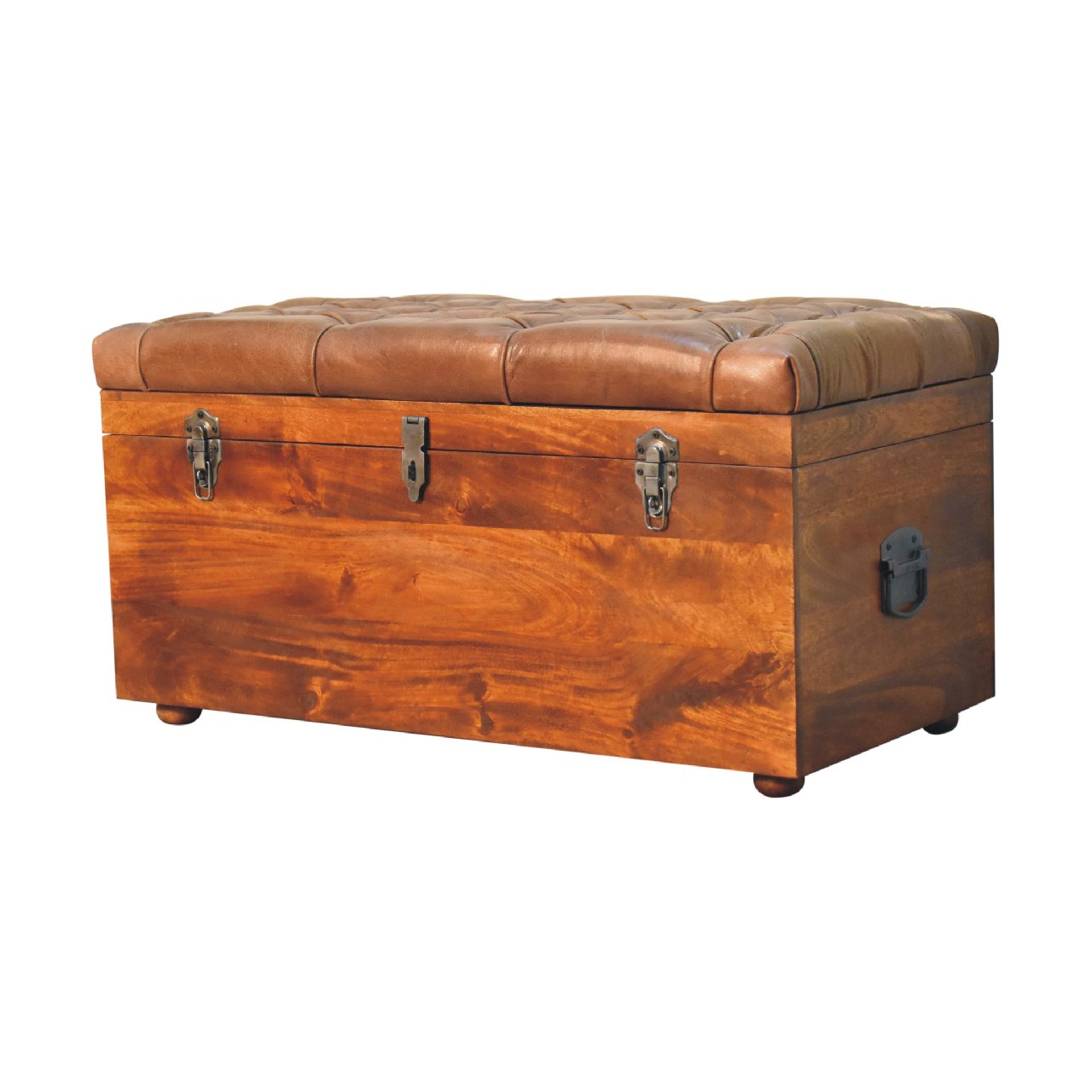 Coffre de rangement buffle châtaigne
