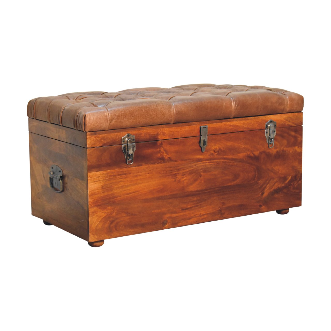 Coffre de rangement buffle châtaigne