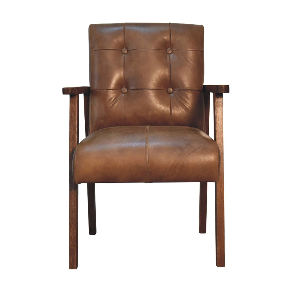 Chaise marron buffle cuir
