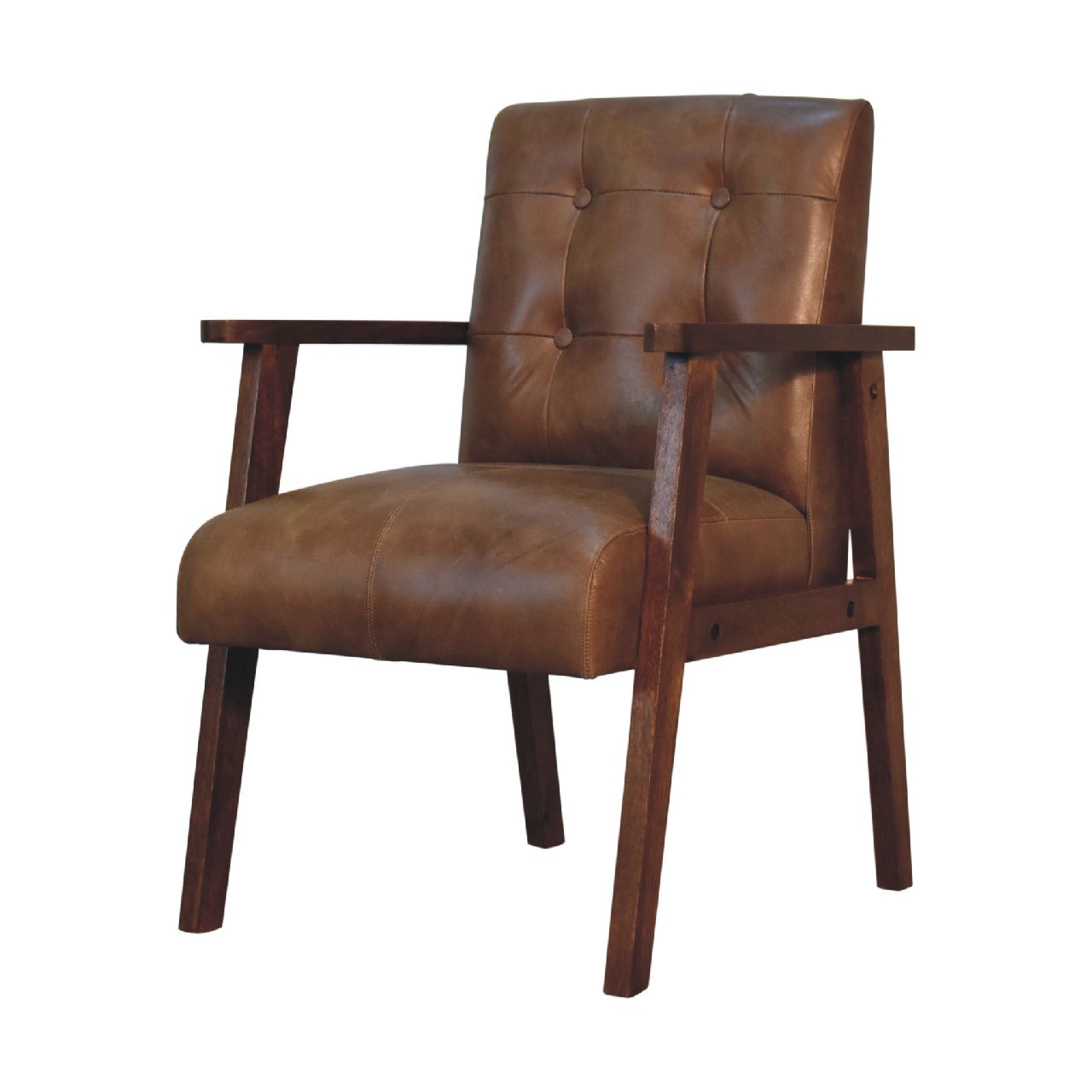 Chaise marron buffle cuir