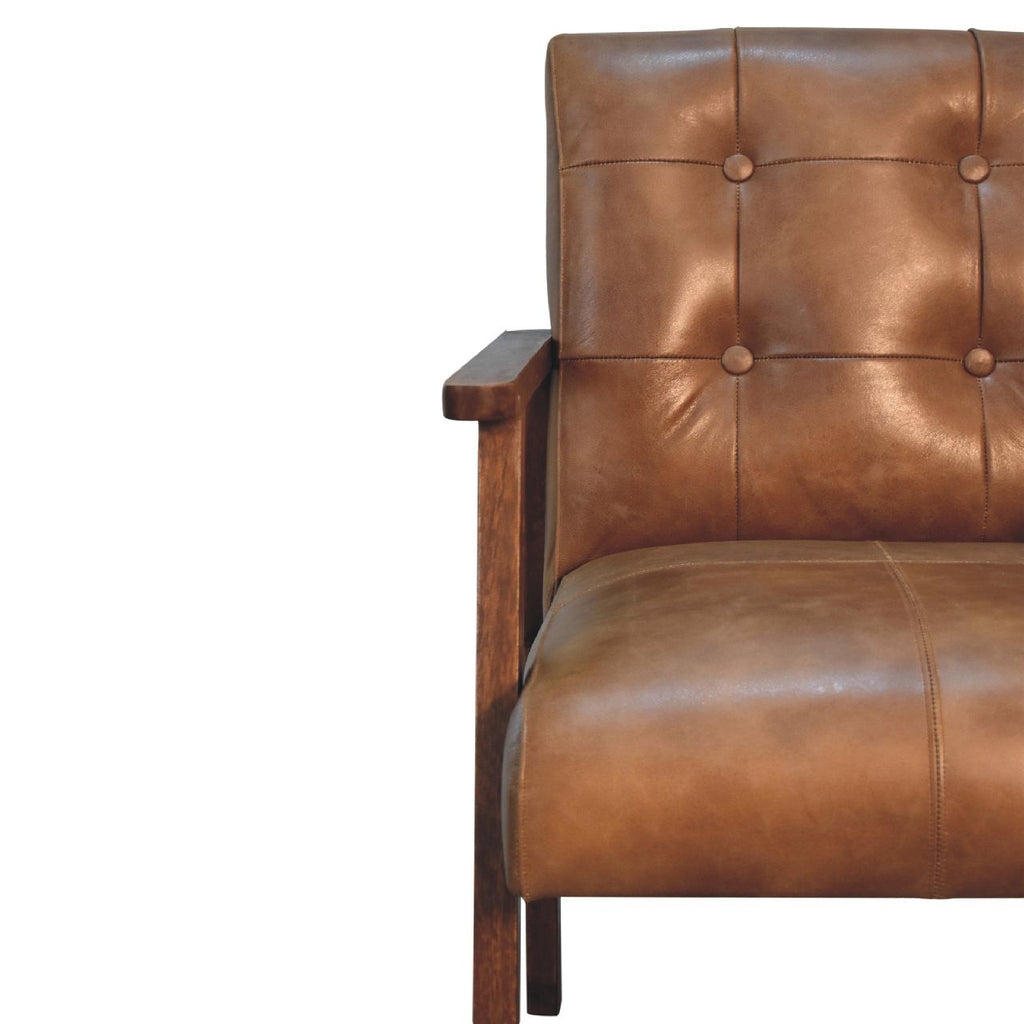 Chaise marron buffle cuir