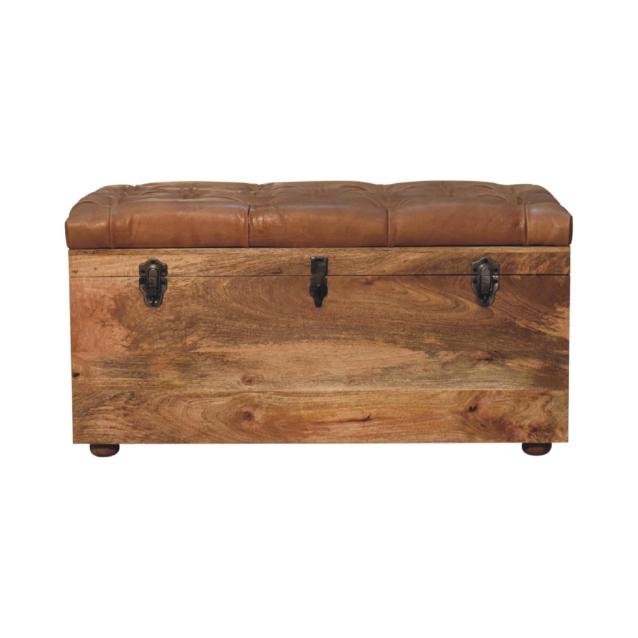 Coffre de rangement buffle chêne Ish