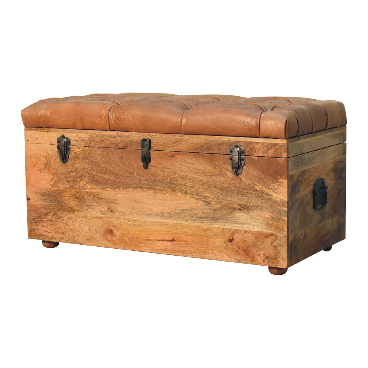 Coffre de rangement buffle chêne Ish
