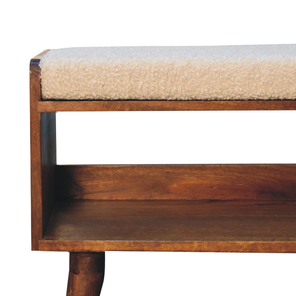 Banc bouclé scandinave