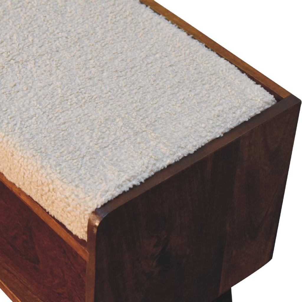 Banc bouclé scandinave