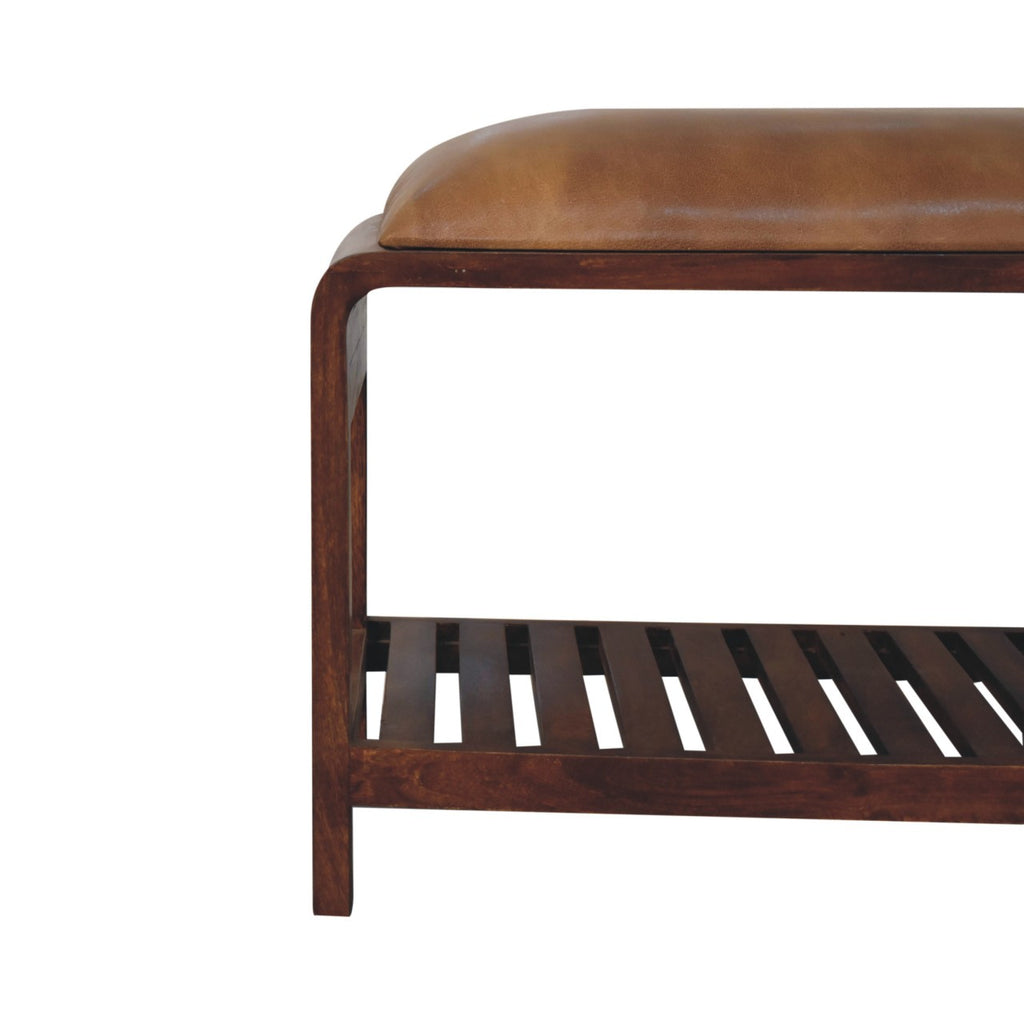 Banc buffle Slatted carré
