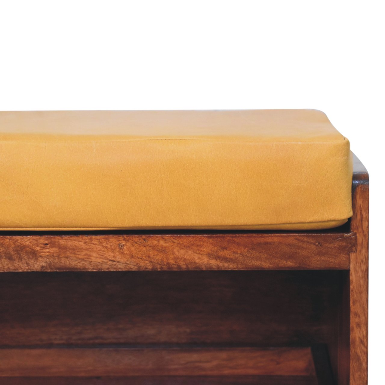 Banc à chaussures buffle miel caramel
