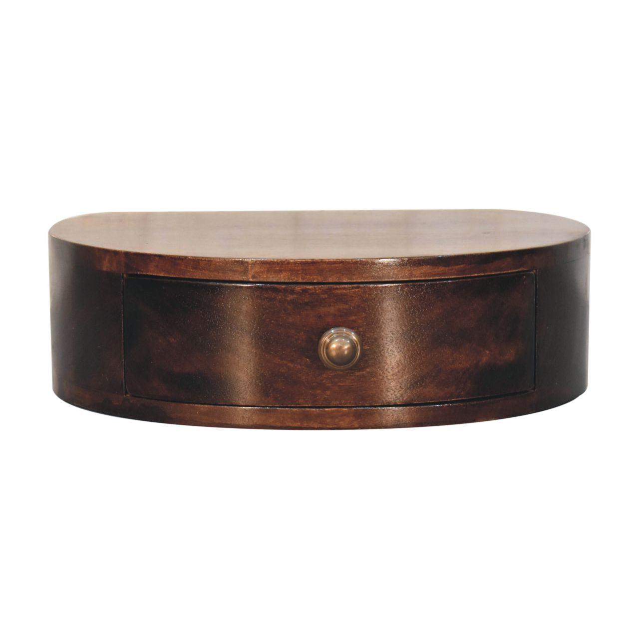 Table de chevet Noyer De Californie mural arrondi