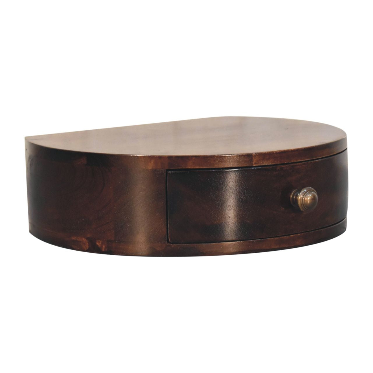 Table de chevet Noyer De Californie mural arrondi