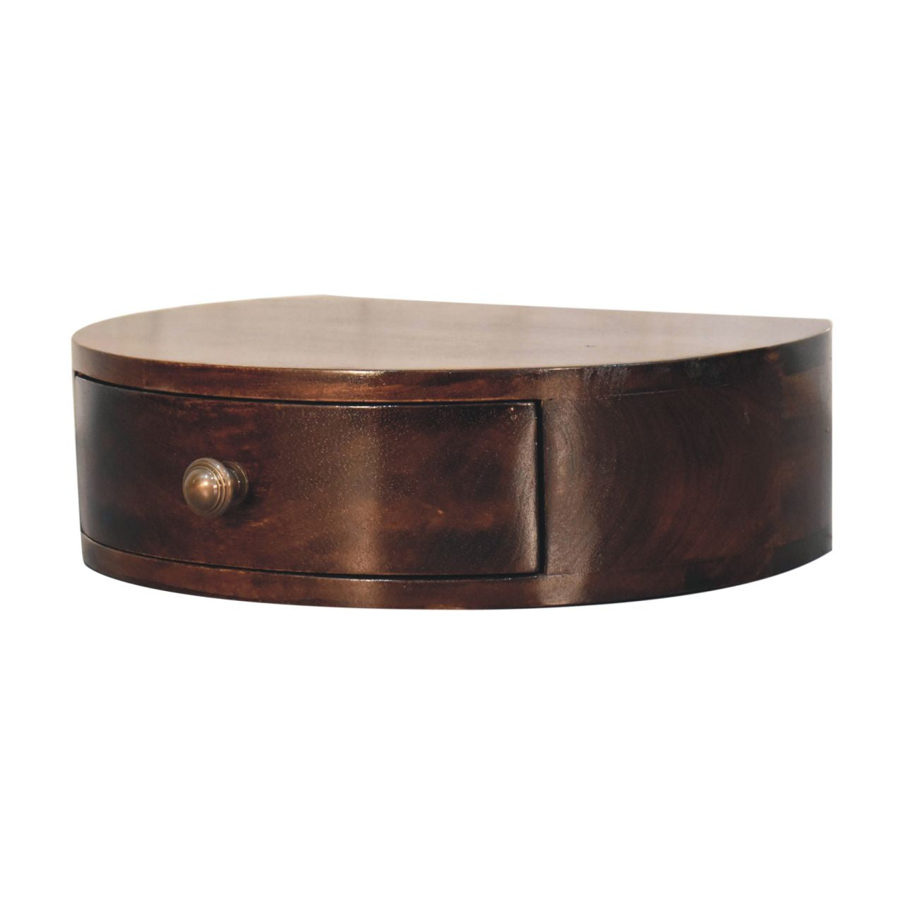 Table de chevet Noyer De Californie mural arrondi