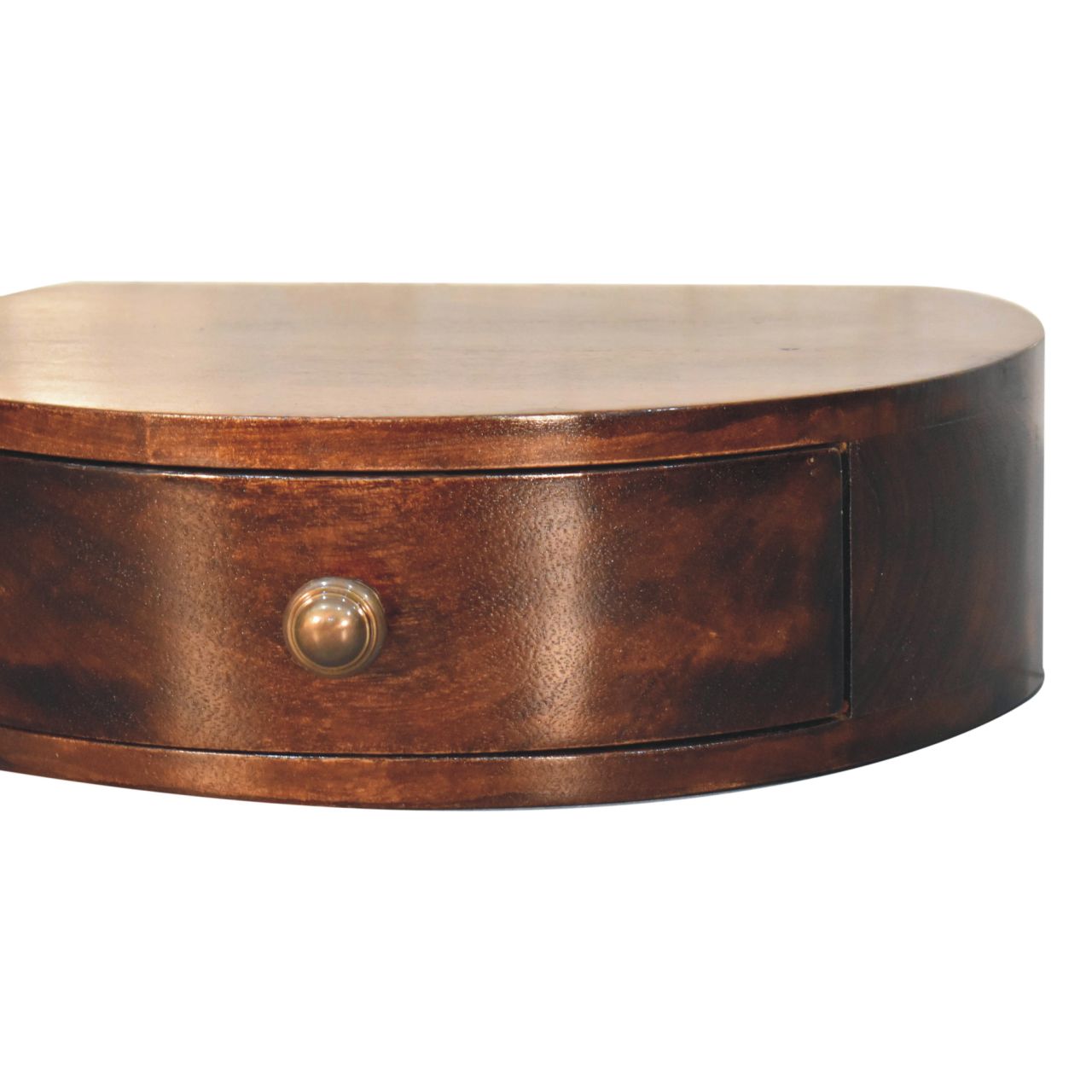 Table de chevet Noyer De Californie mural arrondi