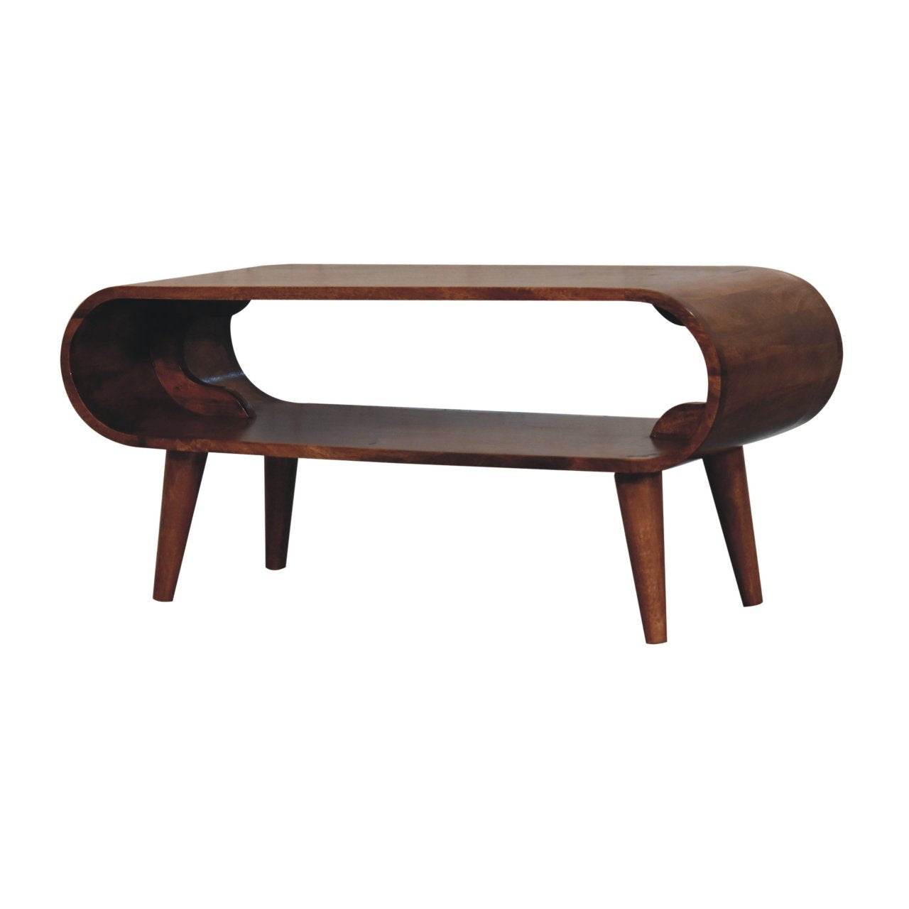 Table basse Amaya scandinave style miel caramel