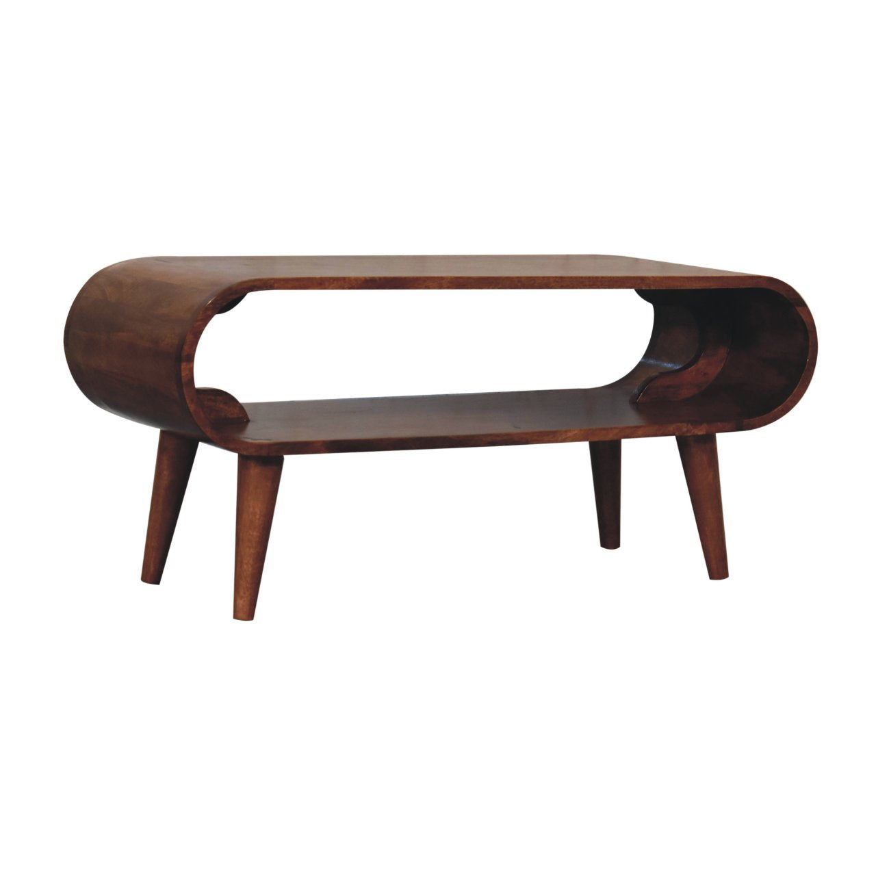 Table basse Amaya scandinave style miel caramel