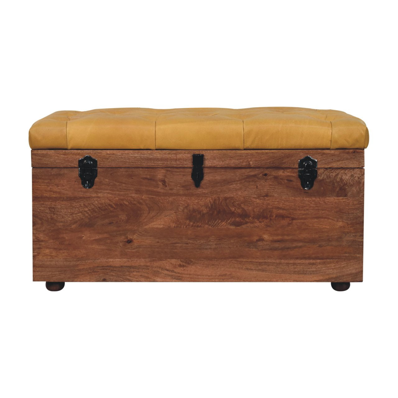 Coffre de rangement buffle miel caramel