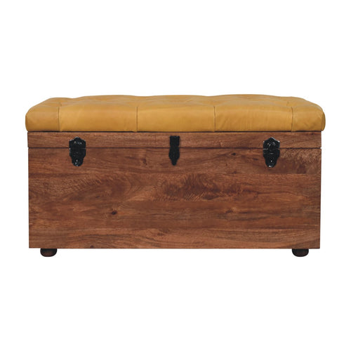 Coffre de rangement buffle miel caramel