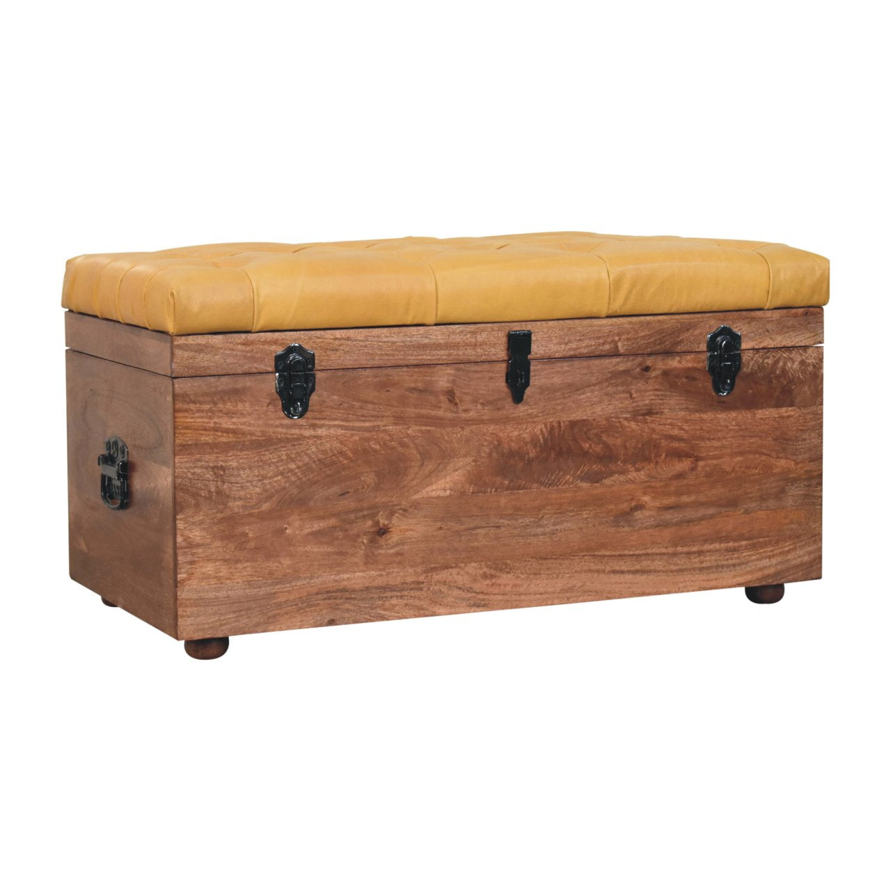 Coffre de rangement buffle miel caramel