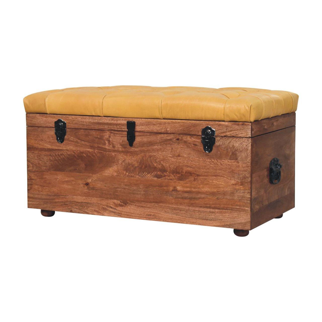 Coffre de rangement buffle miel caramel