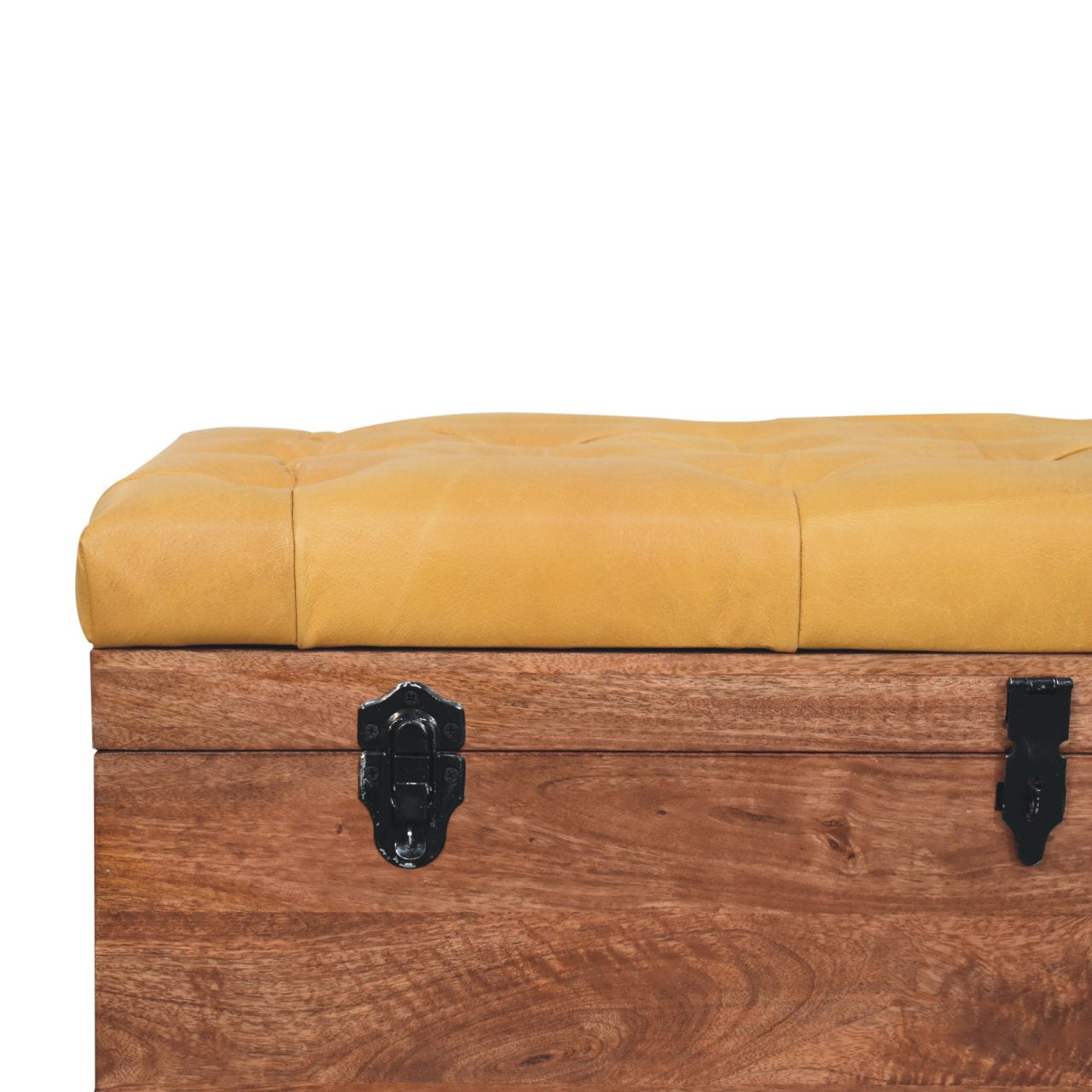 Coffre de rangement buffle miel caramel