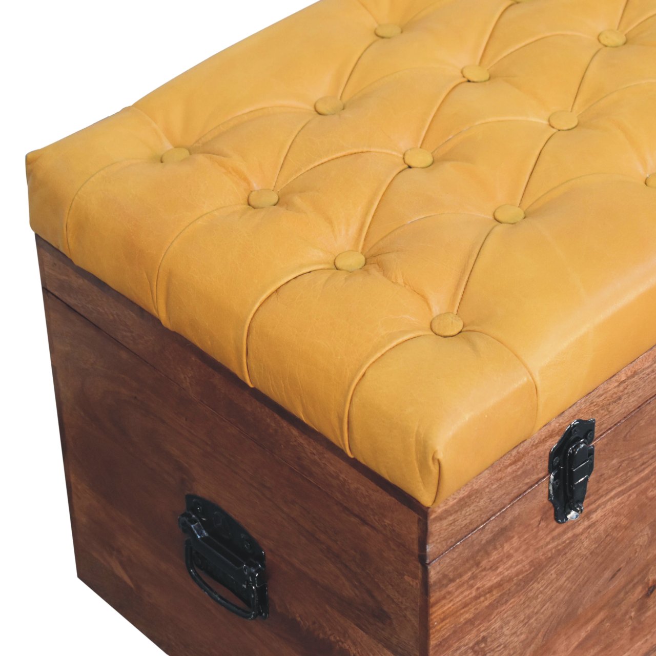 Coffre de rangement buffle miel caramel
