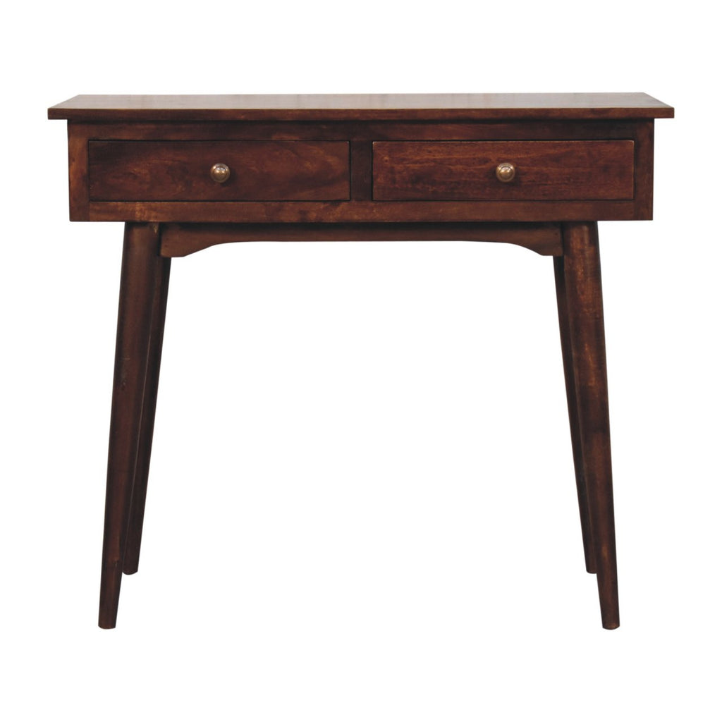 Console Noyer De Californie d'entrée 2 Tiroirs