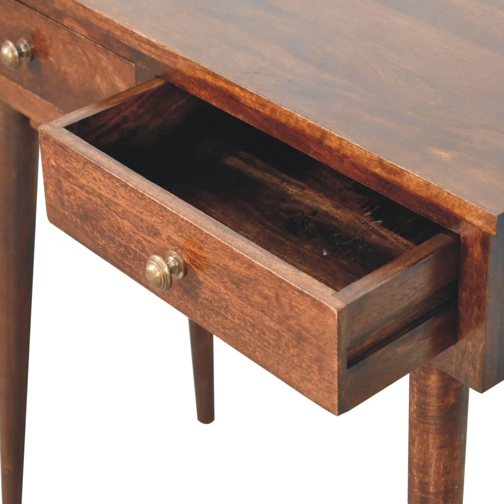 Console Noyer De Californie d'entrée 2 Tiroirs