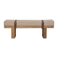 Banc Belmont crème bouclé