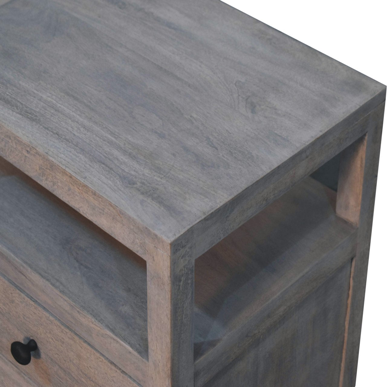 Table de chevet délavé Acide 2 Tiroirs ouvert