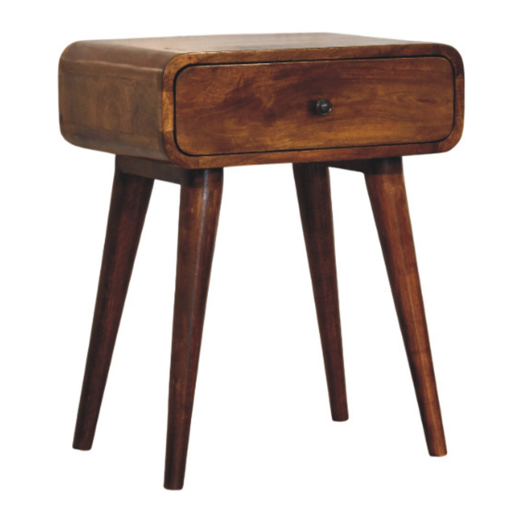 Table de chevet Avora châtaigne 1 Tiroirs