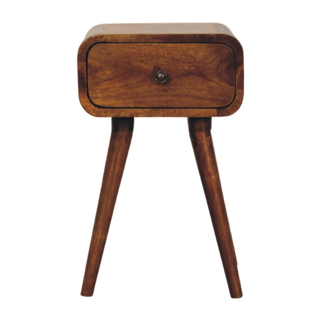 Table de chevet Avora mini châtaigne 1 Tiroirs
