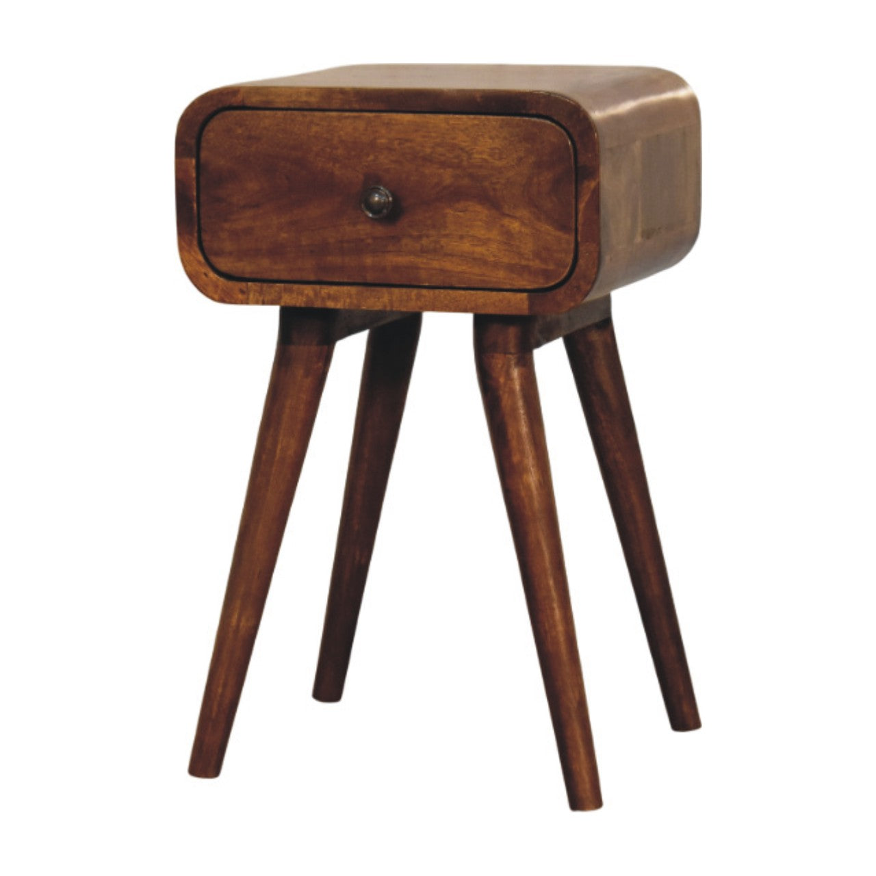 Table de chevet Avora mini châtaigne 1 Tiroirs