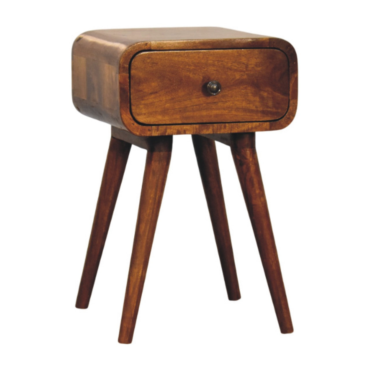 Table de chevet Avora mini châtaigne 1 Tiroirs