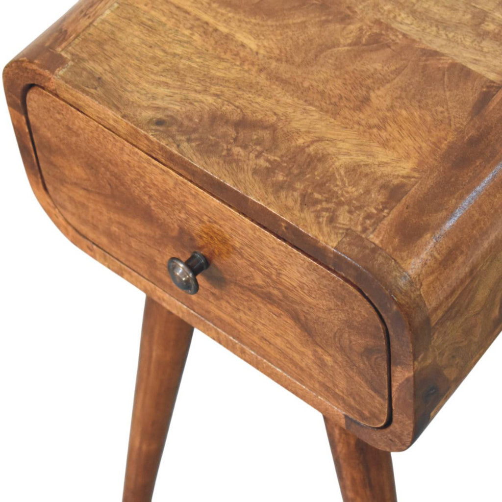 Table de chevet Avora mini châtaigne 1 Tiroirs