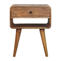 Table de chevet Avora chêne Ish tiroir & ouvert niche