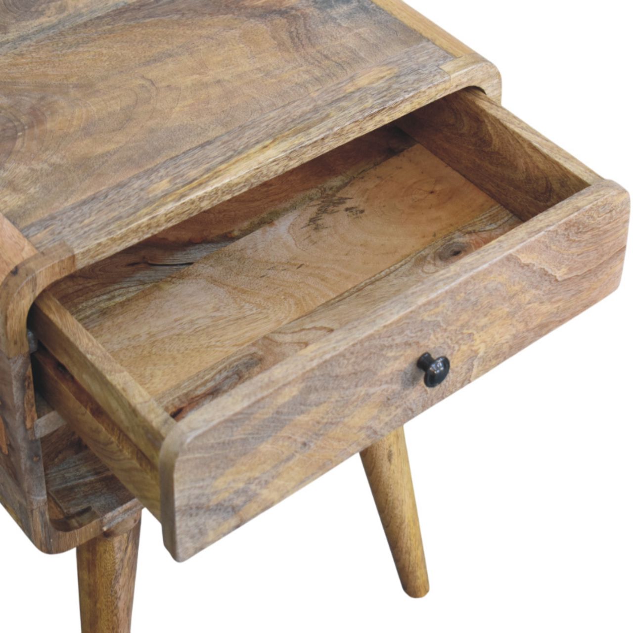 Table de chevet Avora chêne Ish tiroir & ouvert niche
