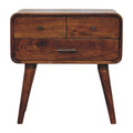 Table de chevet Avora 3 Tiroirs châtaigne