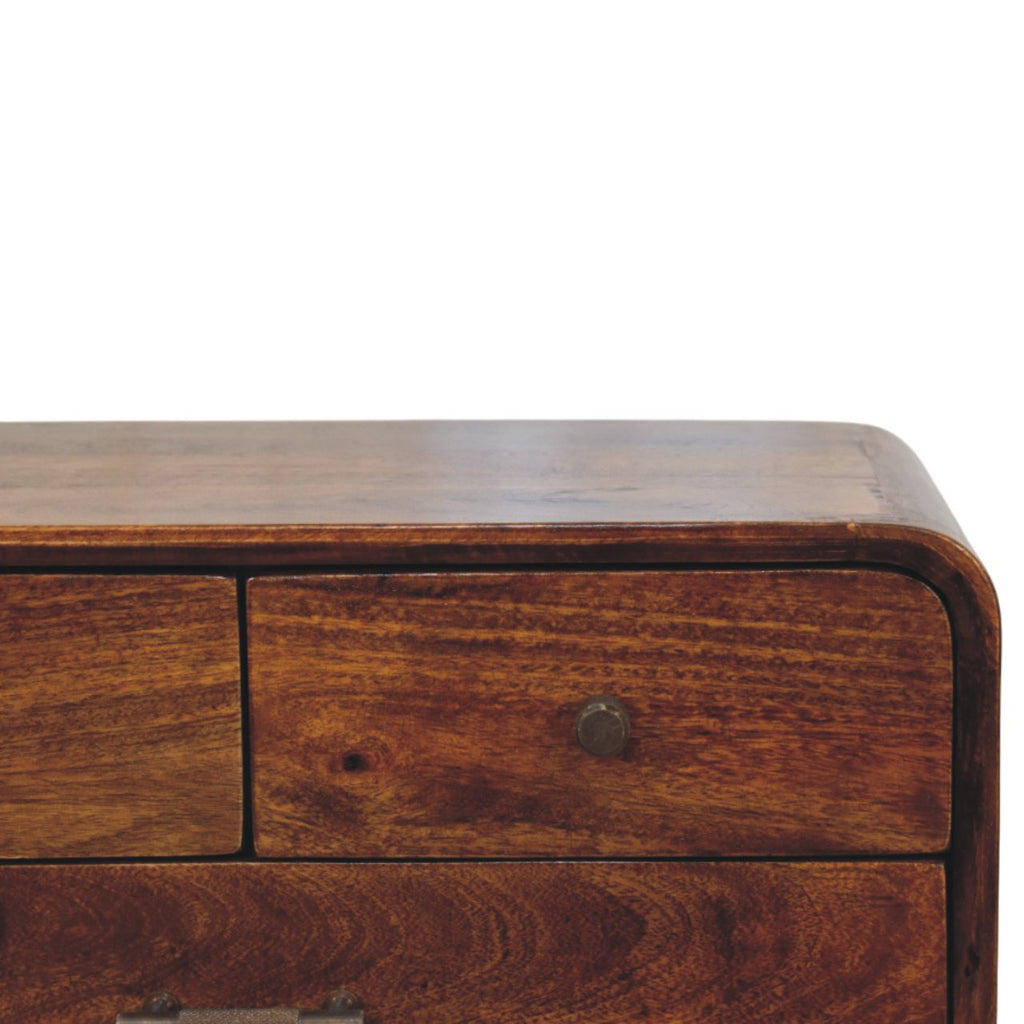 Table de chevet Avora 3 Tiroirs châtaigne