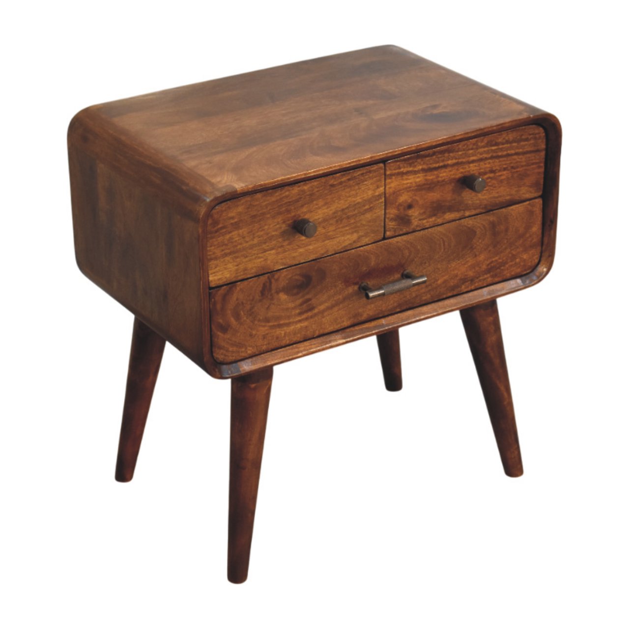 Table de chevet Avora 3 Tiroirs châtaigne
