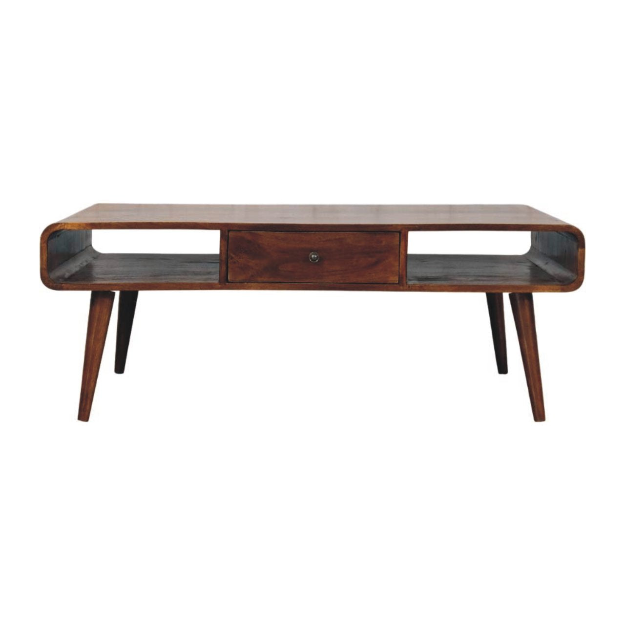 Table basse Avora 2 Tiroirs châtaigne